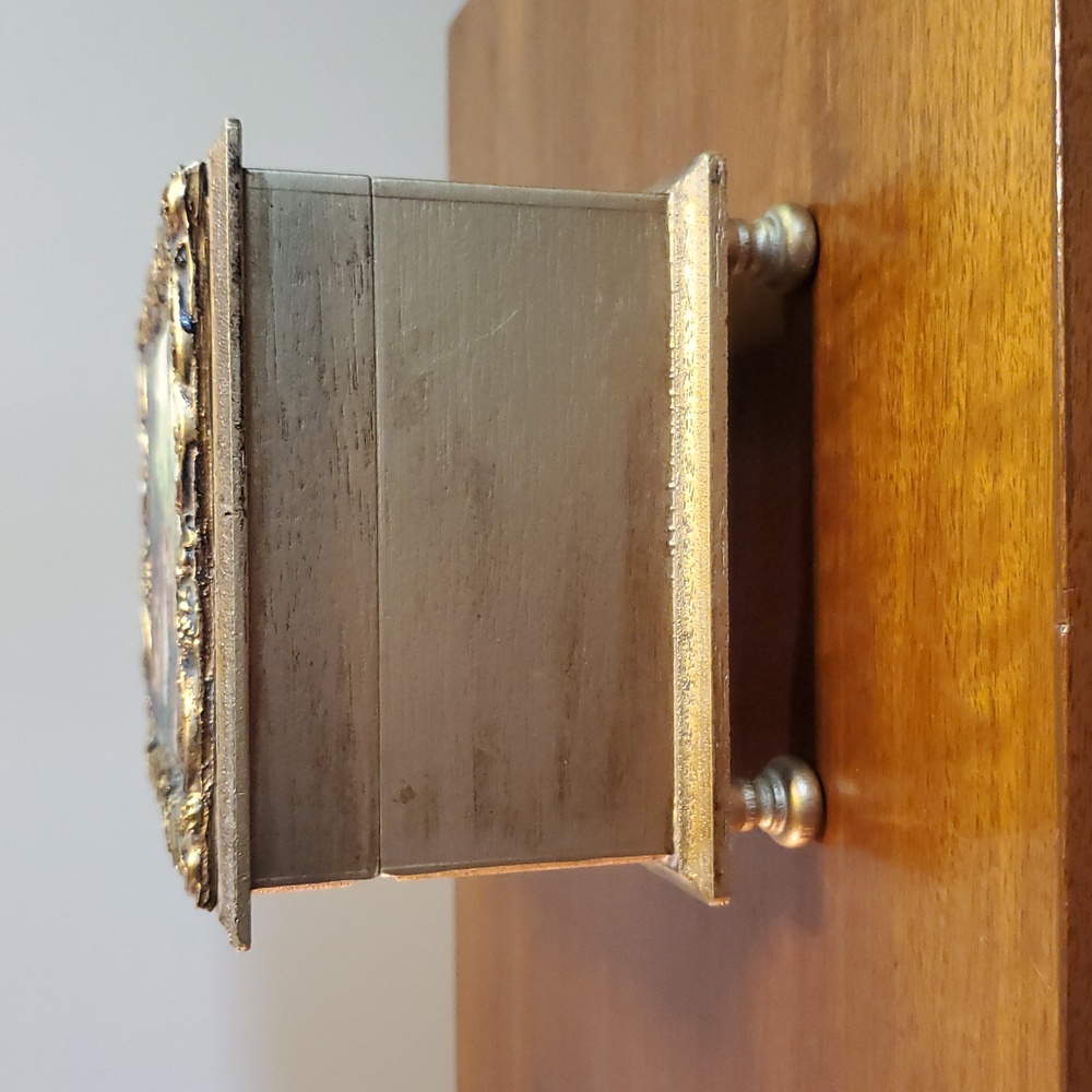 Vintage Jewelry Music Box Guilded Wood Japan - Picture 4 of 9